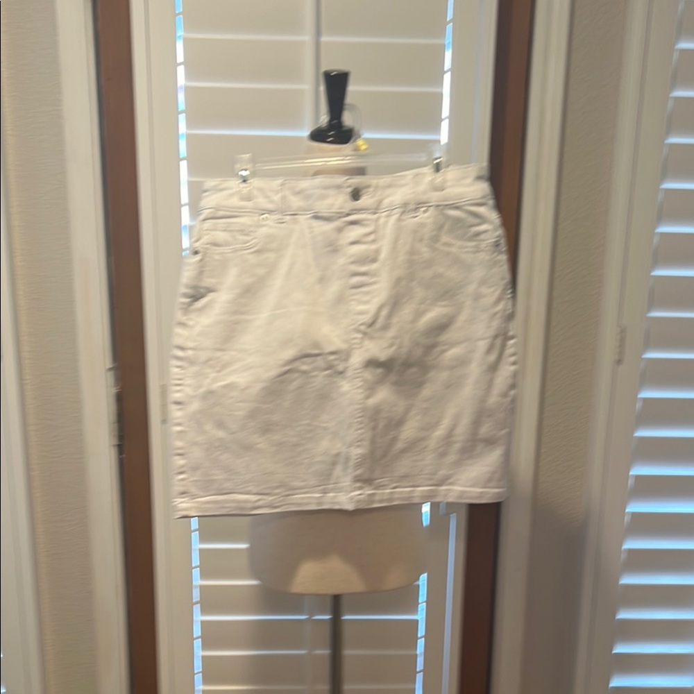 White Denim Skort